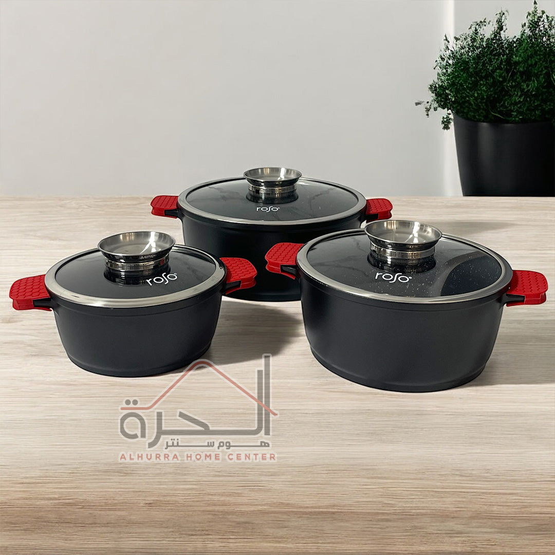 طقم طناجر ROSO