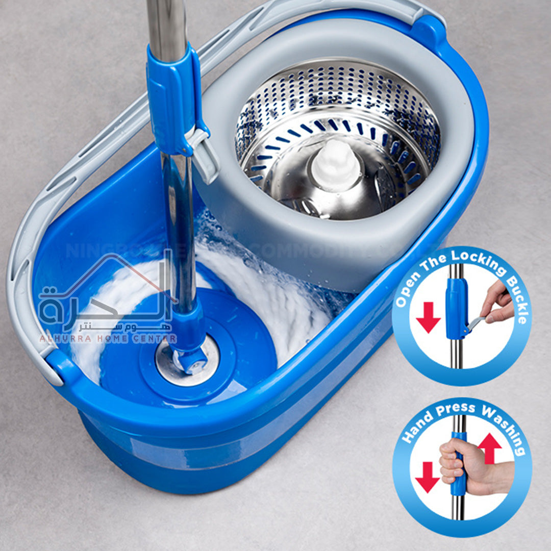 ممسحة مع سطل Kleaner عصارة ستانلس KT2211
