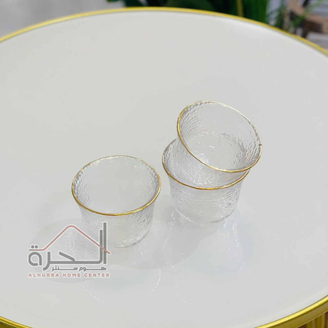 6 فناجين قهوة عربية شفاف