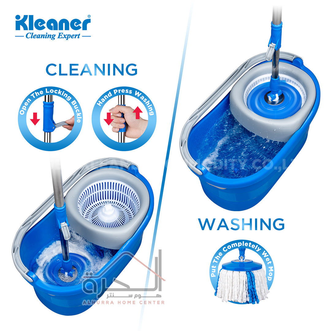 ممسحة مع سطل Kleaner عصارة بلاستك KT2210