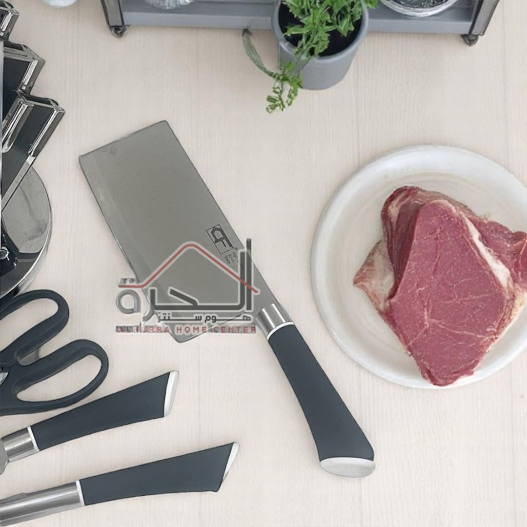 طقم سكاكين 7 قطع مع ستاند