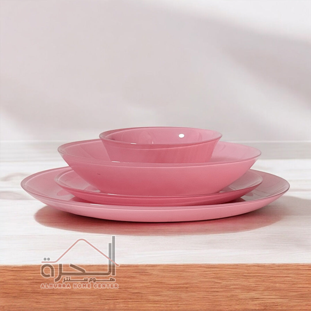 طقم صحون لومينرك 24 قطعة PINK