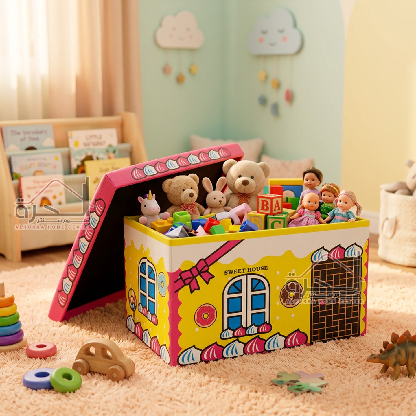 صندوق العاب مع مقعد 50*30*30 سم