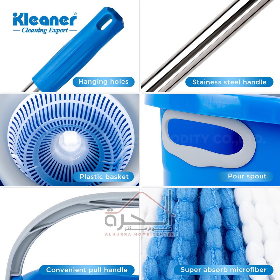 ممسحة مع سطل Kleaner عصارة بلاستك KT2210