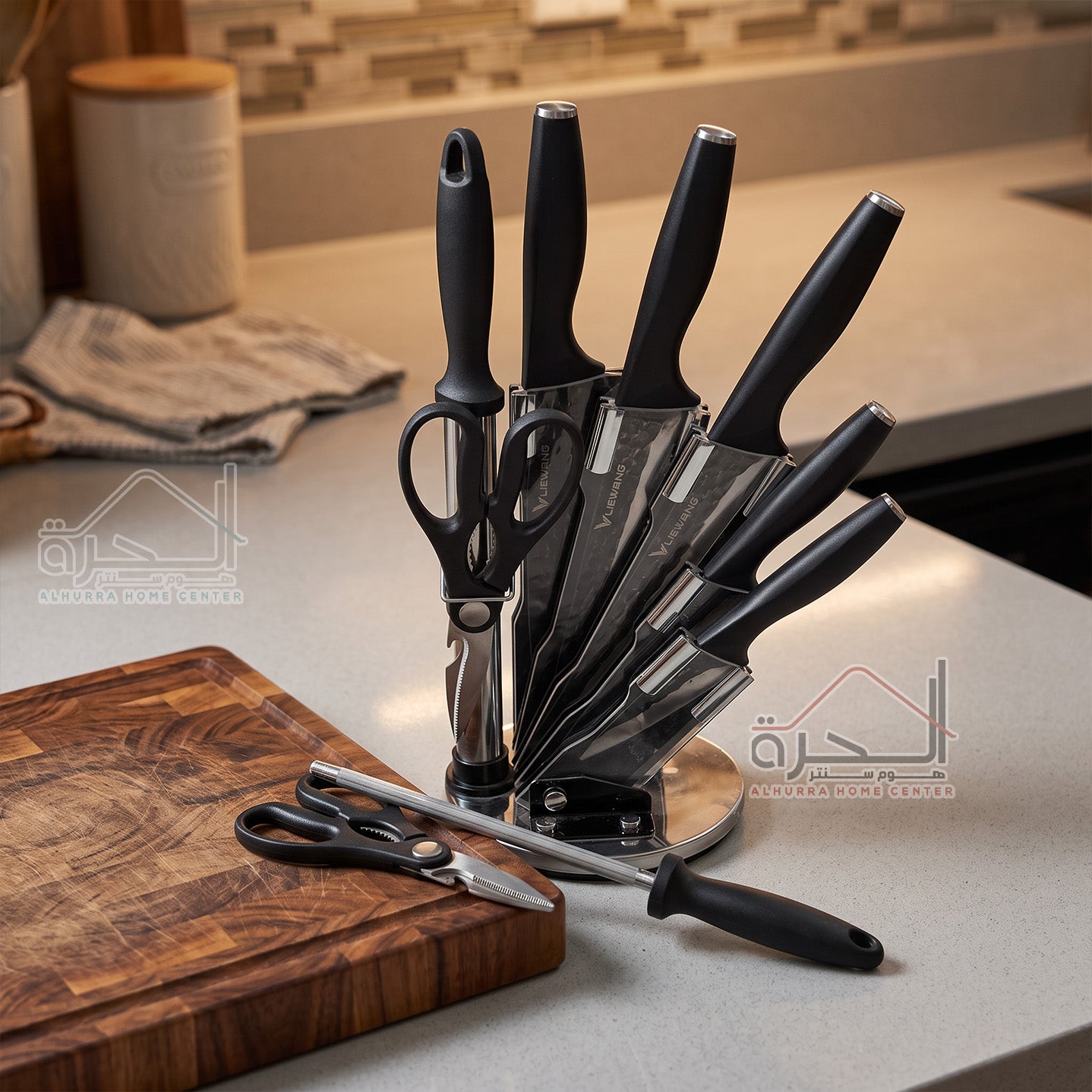 طقم سكاكين ع ستاند 7 قطع - DF1059