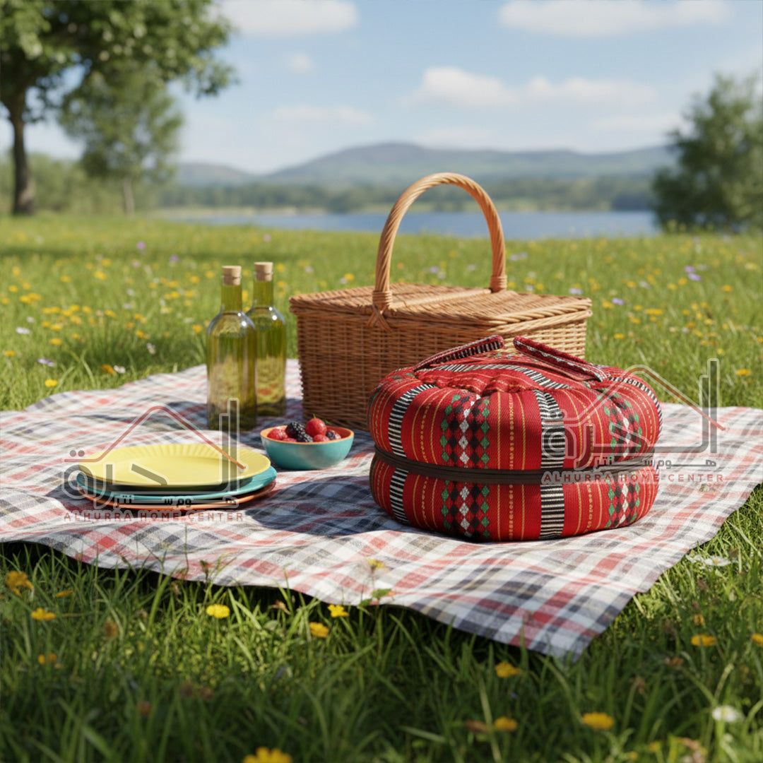 بقجة اكل مبطن حجم كبير