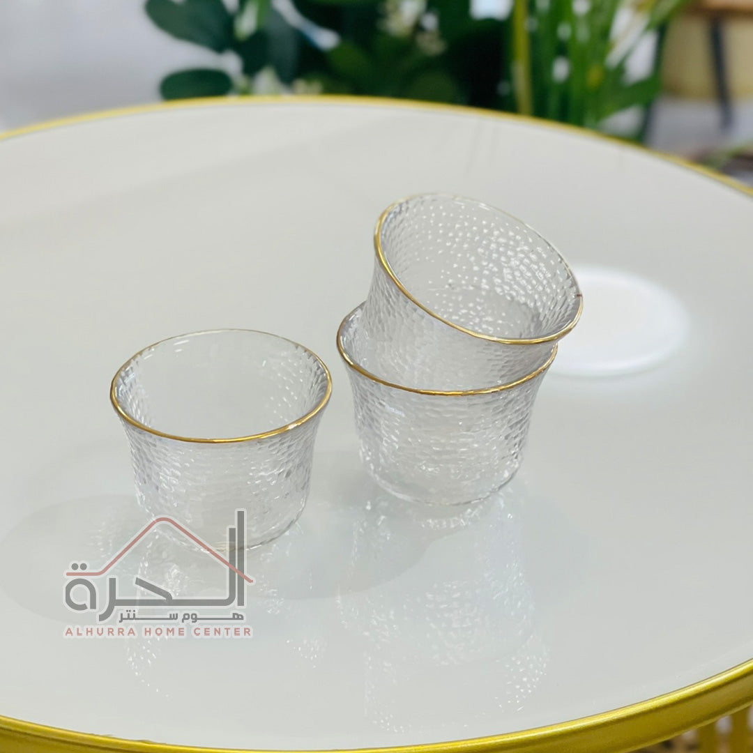 6 فناجين قهوة عربية شفاف