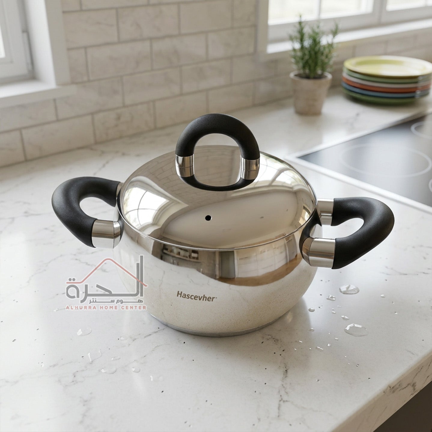طقم طناجر ستانلس ستيل 4 قطع Hascevher