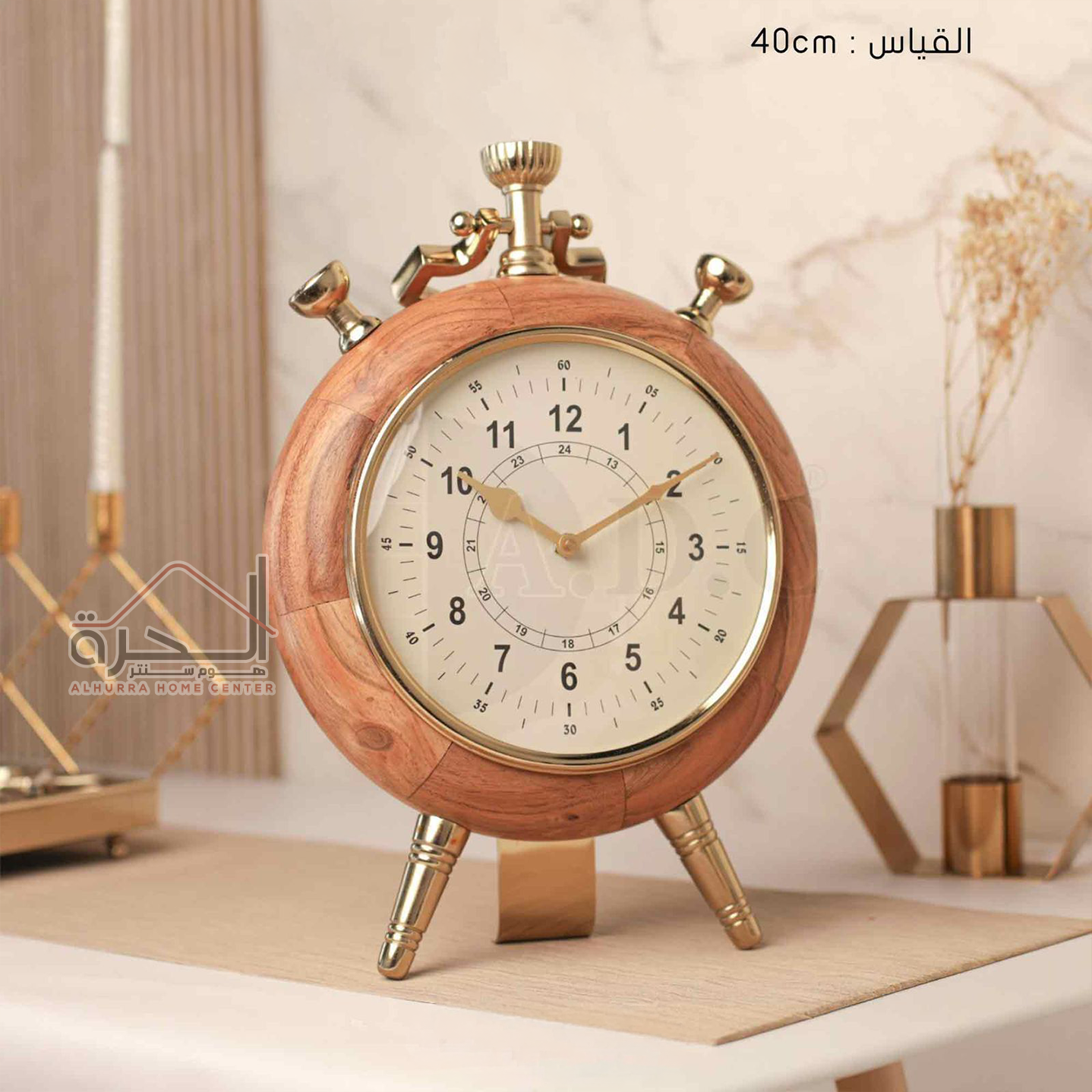 ساعة مكتب ديكور كبير هندي 40 سم