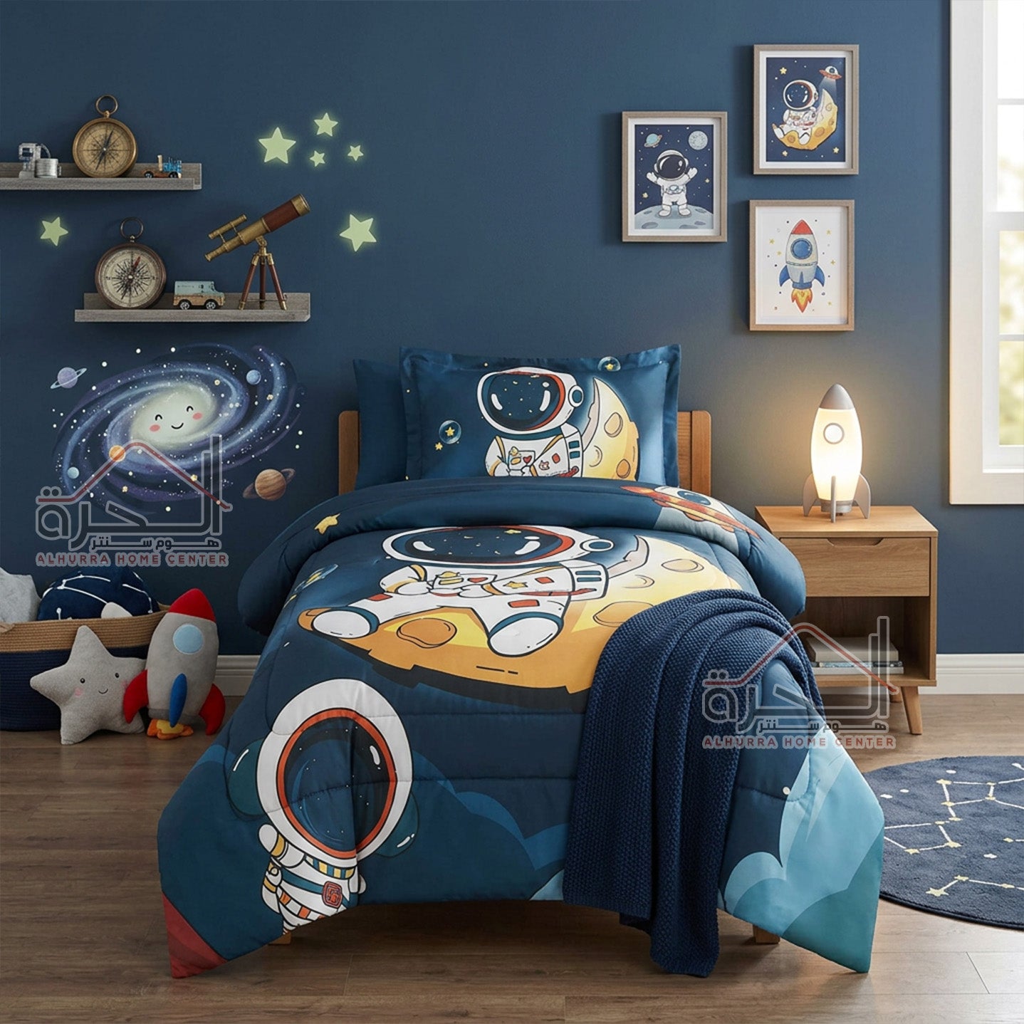 طقم لحاف مفردونصف 4 قطع رسومات Astro