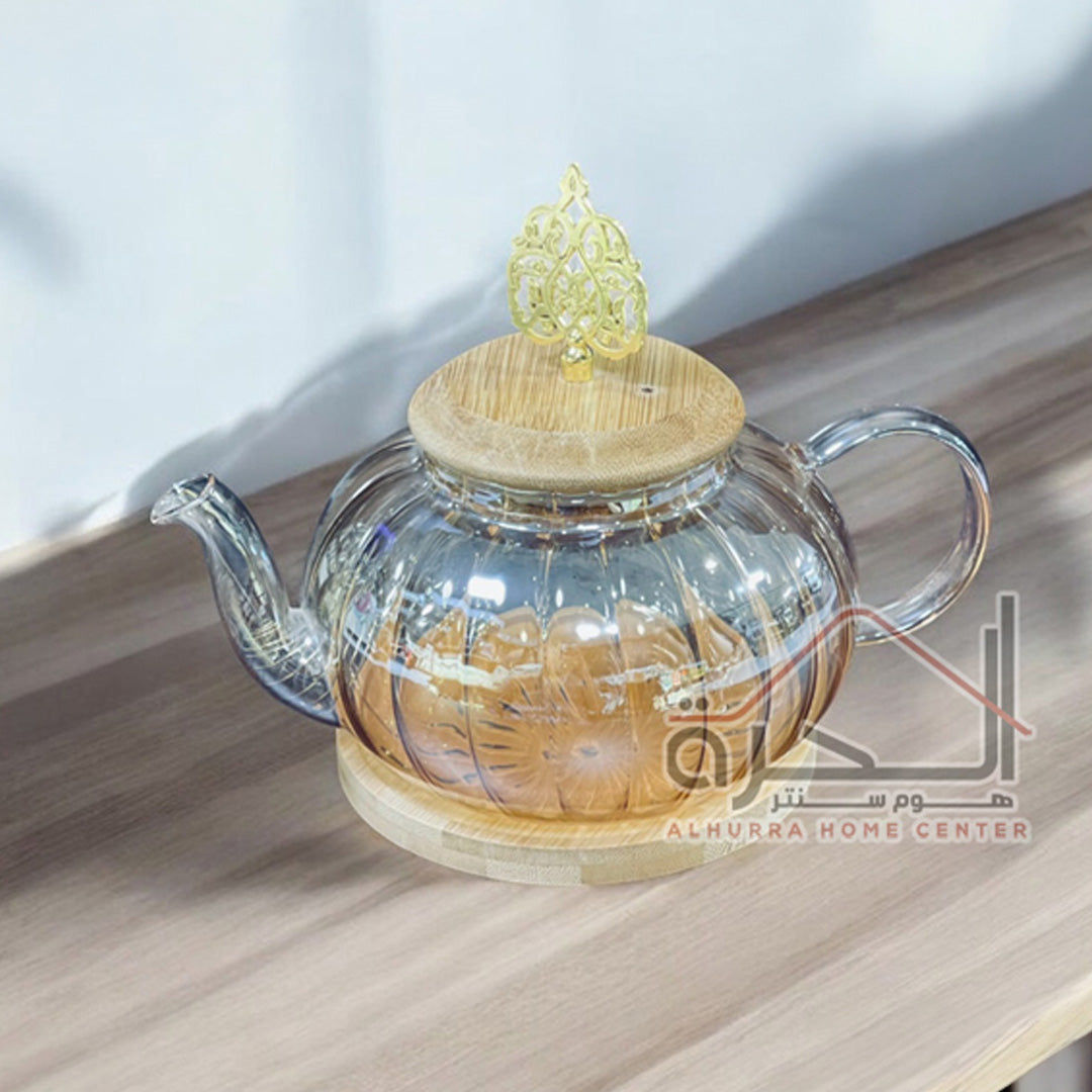 بريق شاي حراري مع مصفاة زجاج
