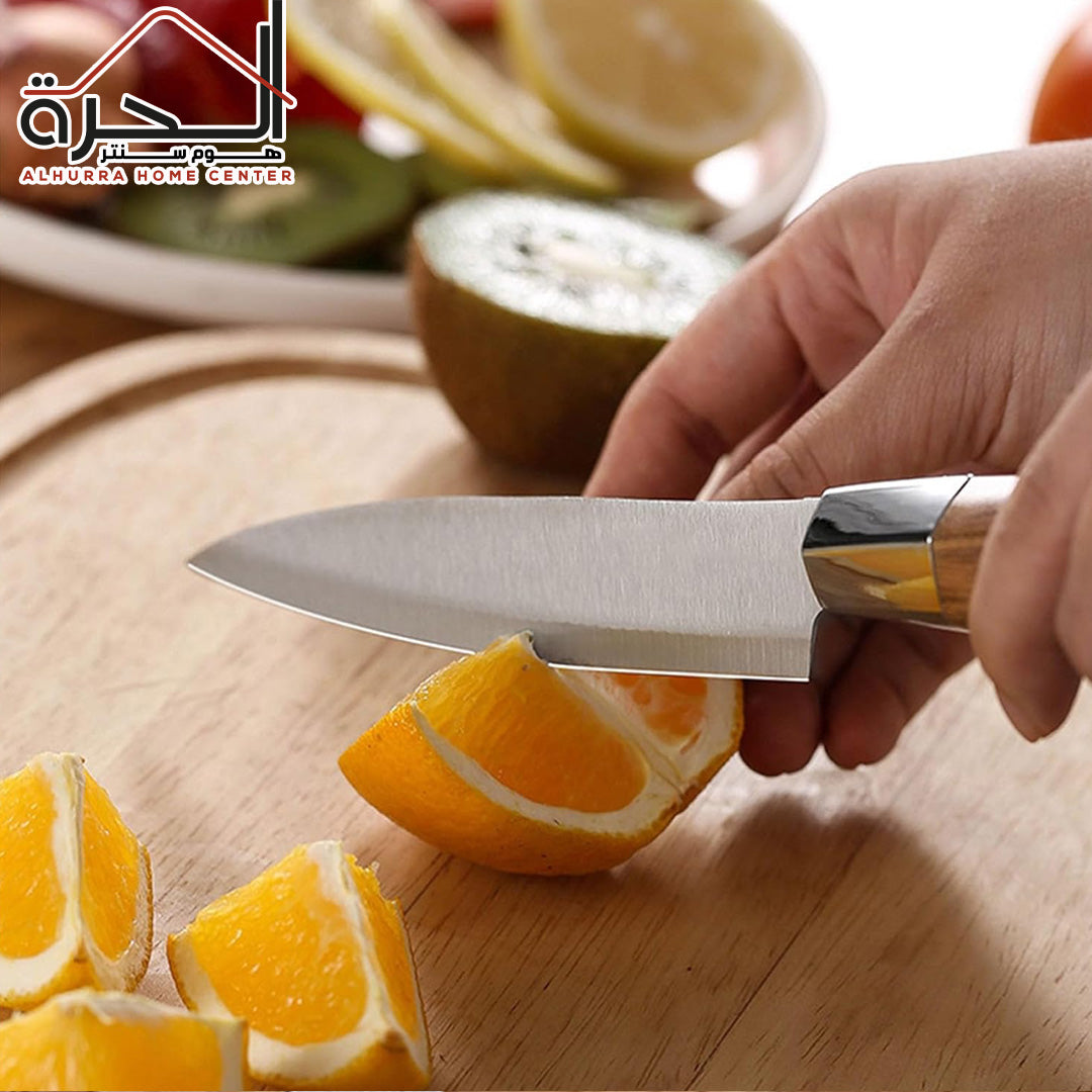 طقم سكاكين 6 قطع مع ستاند