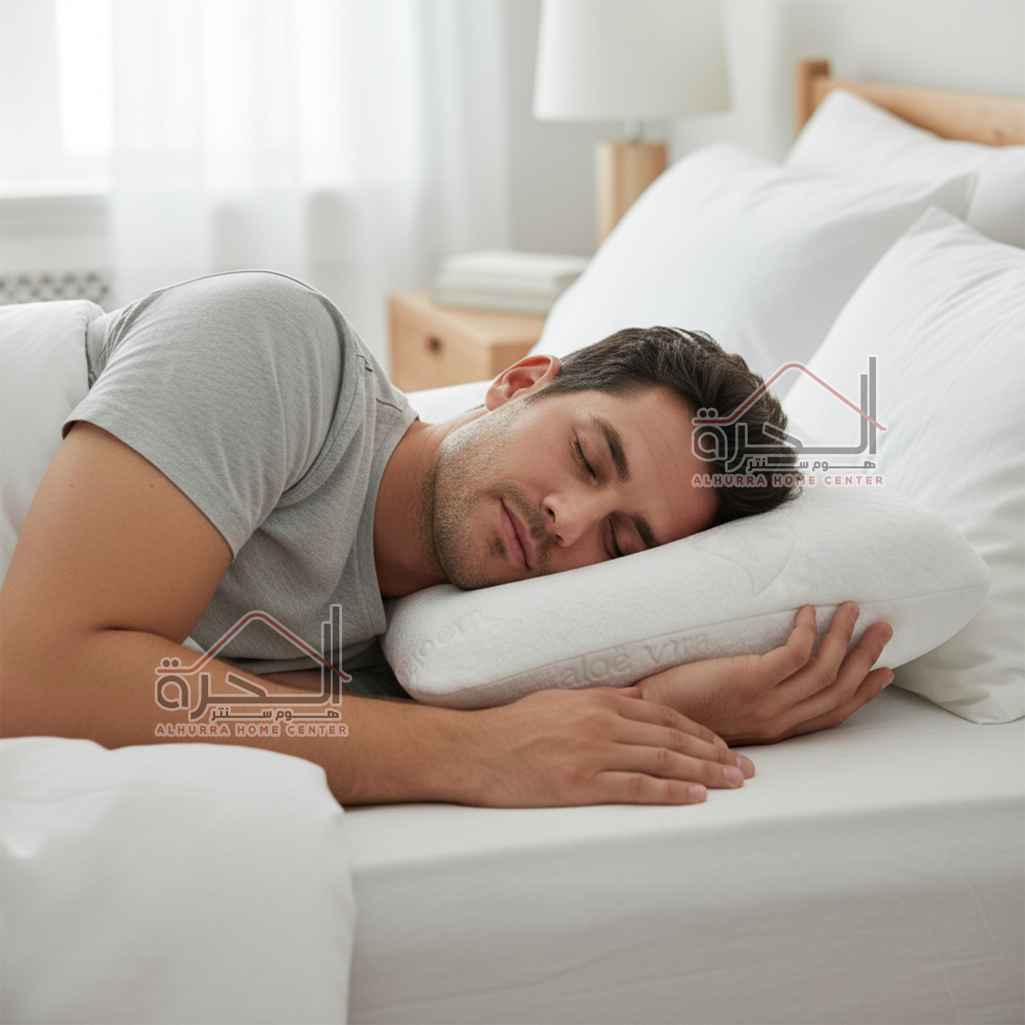 مخدة Memory Foam aleo vera