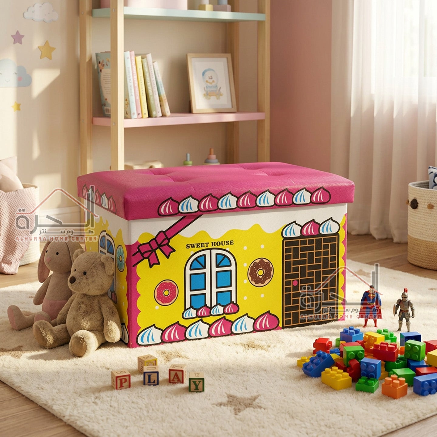 صندوق العاب مع مقعد 50*30*30 سم