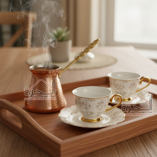 فناجين قهوة بورسلان ثقيل عدد 6