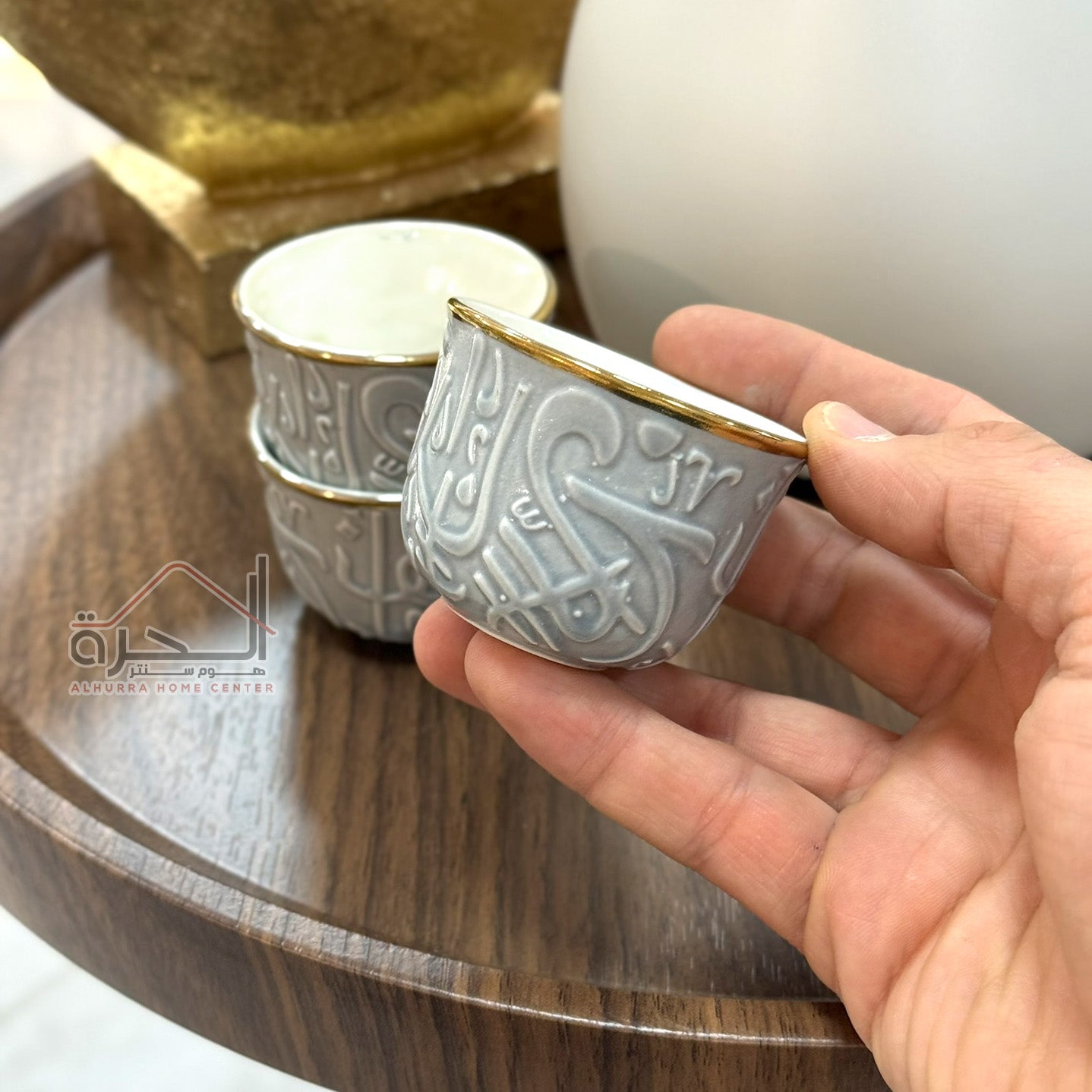 فناجين قهوة عربية محفر عدد 12