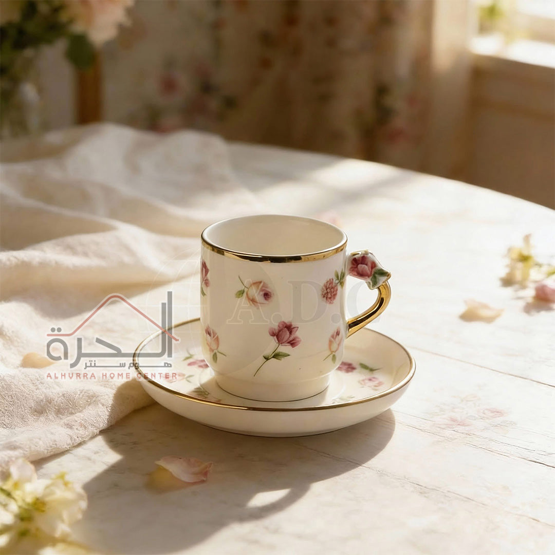 طقم فناجين قهوة مورد 12 فنجان