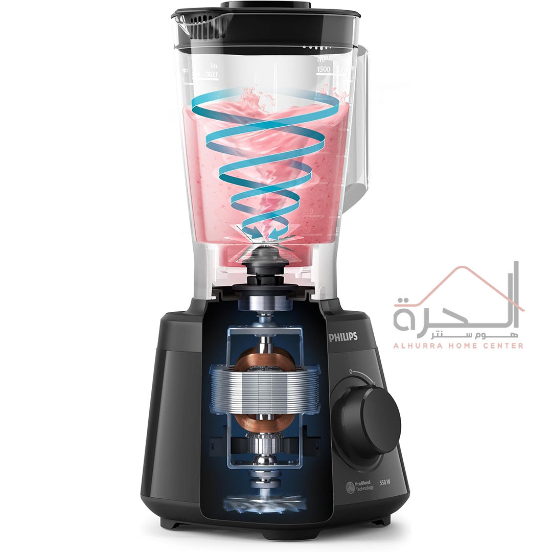 خلاط قوة 550 واط مع مطحنة PHILIPS HR2141