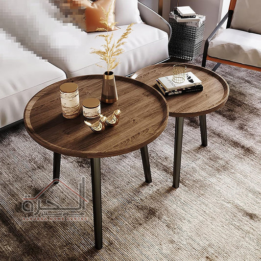طقم سكملات خشب قطعتين