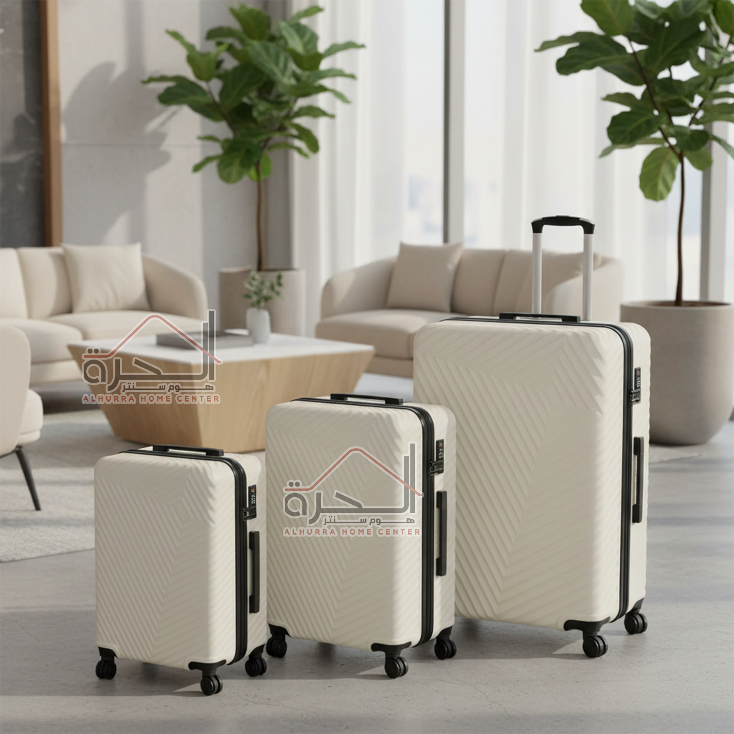 طقم حقائب سفر بلاستك B955