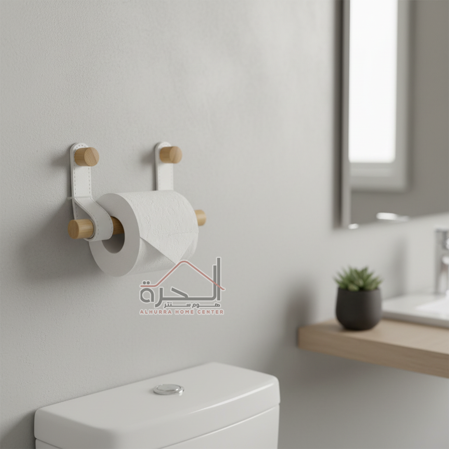 علاقة ورق تواليت Bathlux خشب