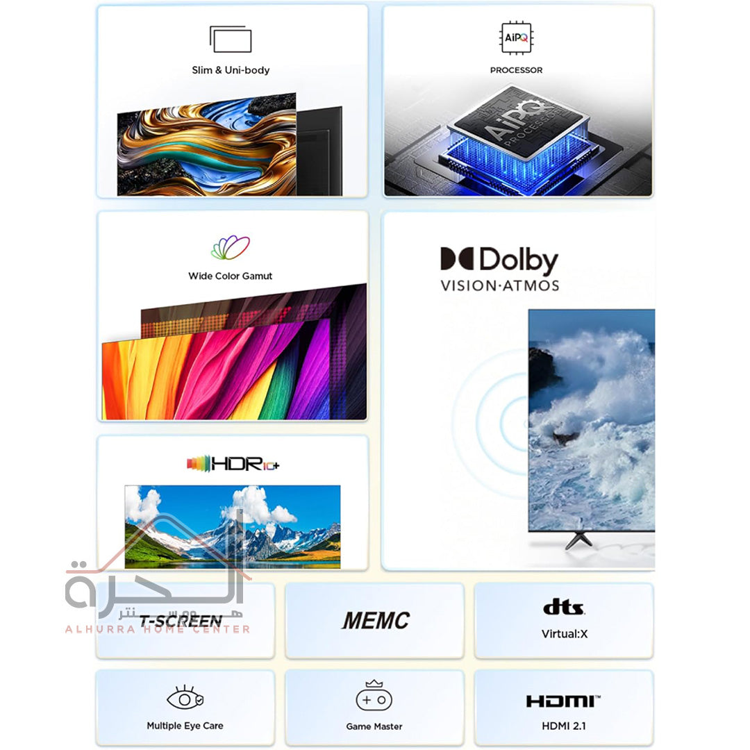 شاشة تلفاز TCL - 4K UHD - 50 بوصة