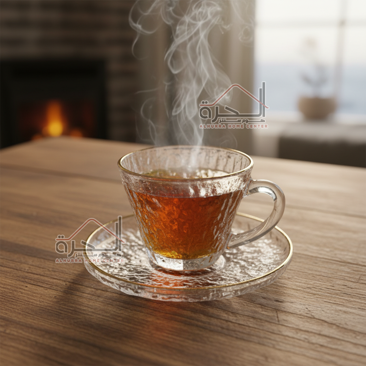 طقم فناجين زجاج مثلج للشاي