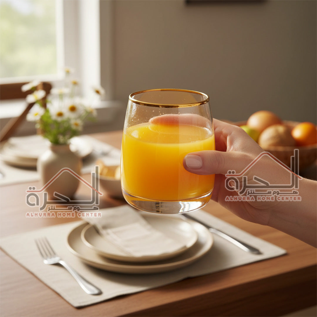 كاسات عصير مذهب عدد 6
