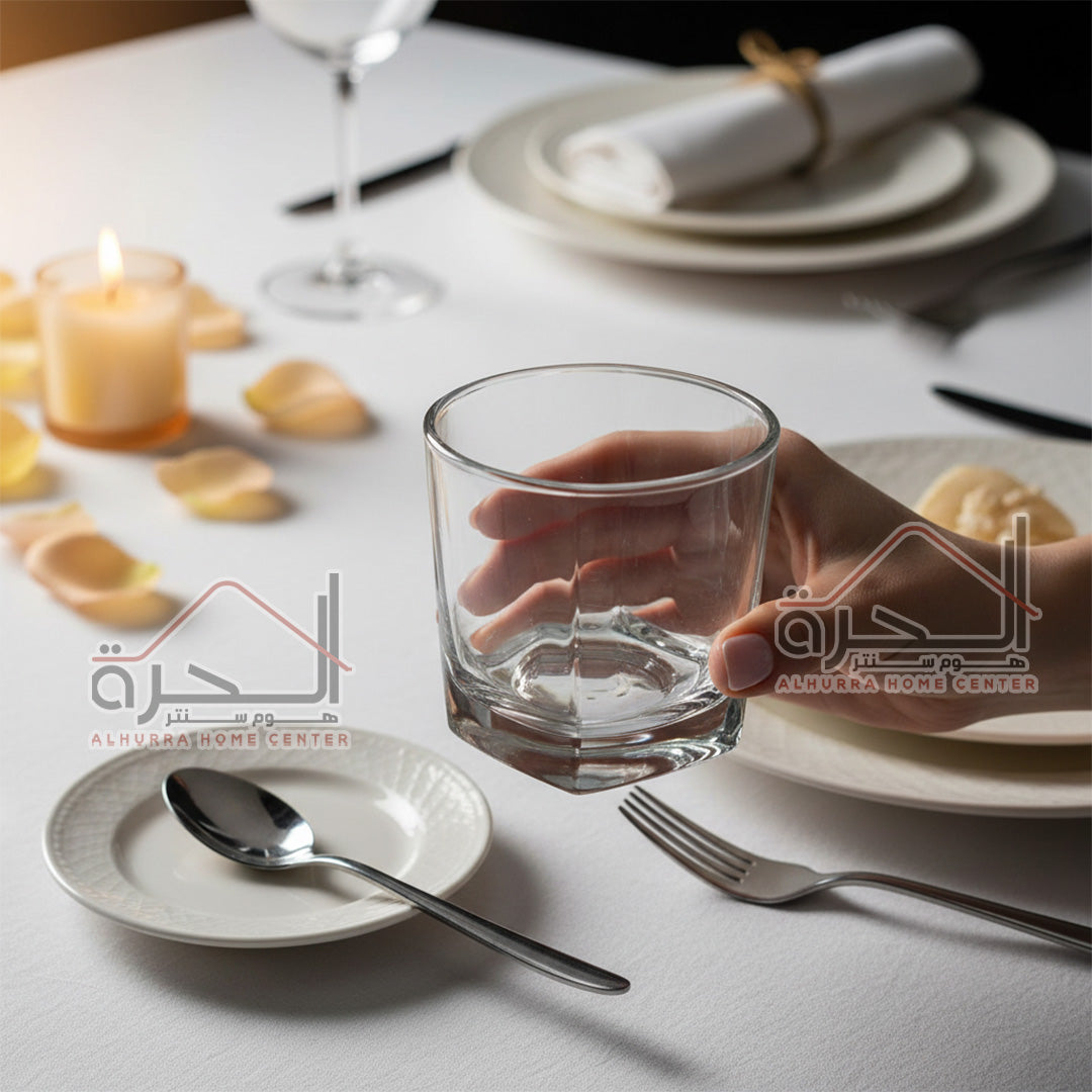 كاسات زجاج 258 مل عدد 6