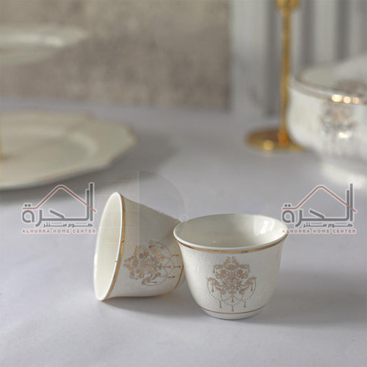 فناجين قهوة سادة عدد 12 فخم