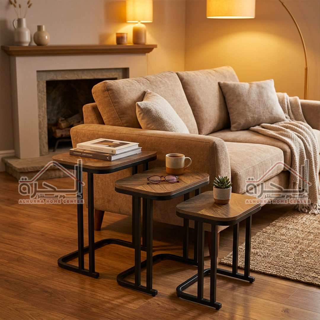 طقم سكملات خشب 3 قطع