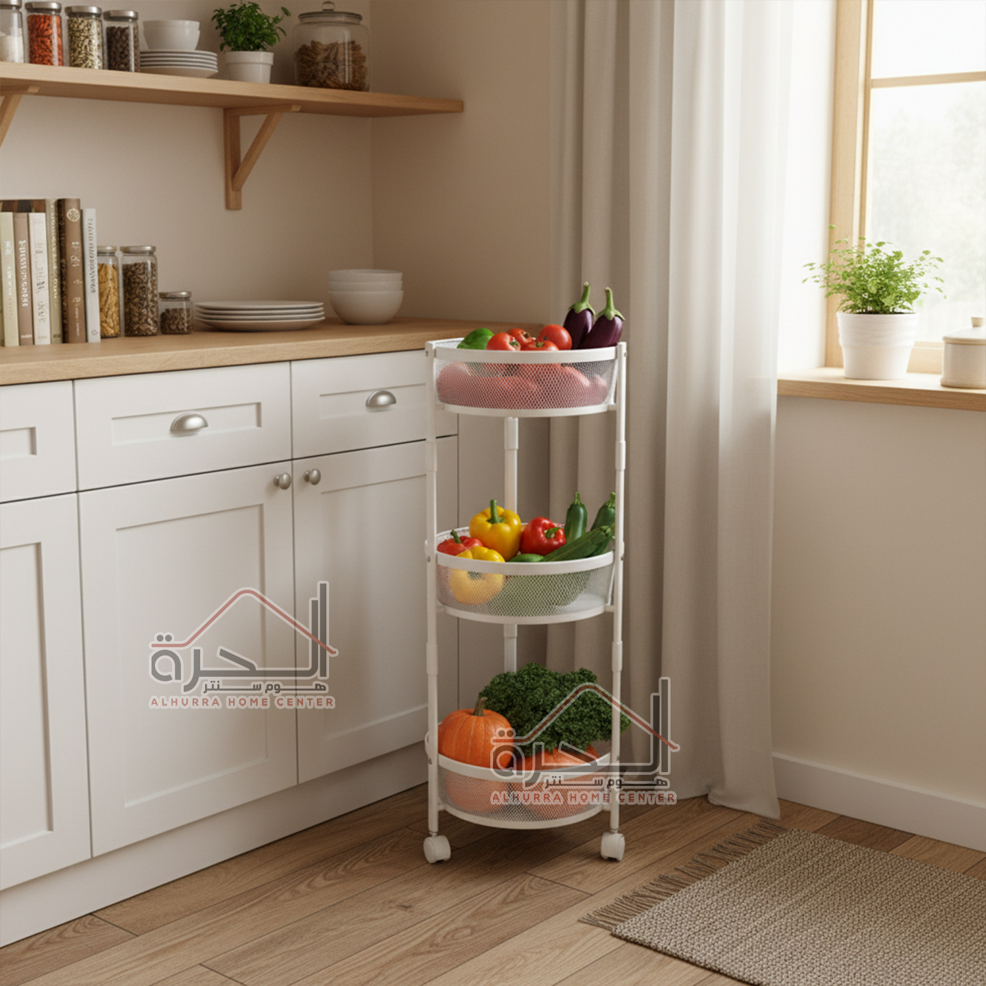 ستاند خضار و اكسسوارات 3 طبقات 88*35 سم