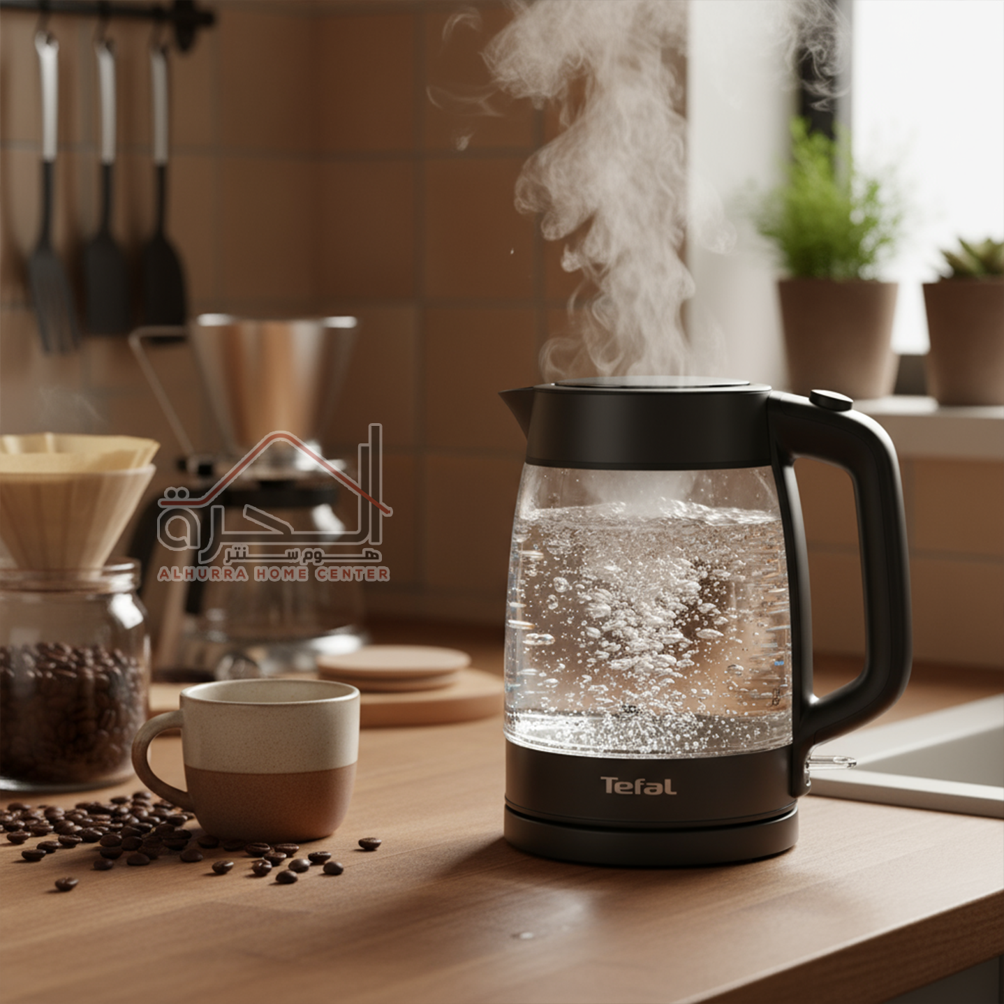 سخان مياه كهربائي تيفال زجاج Black