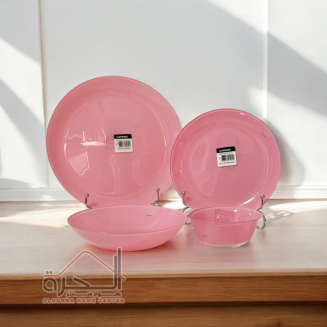 طقم صحون لومينرك 24 قطعة PINK