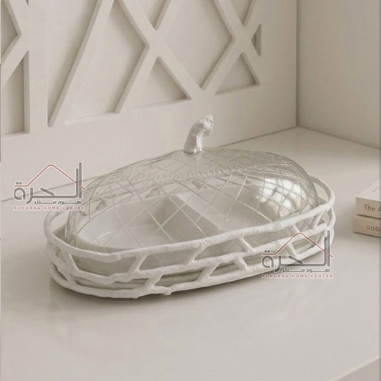 مضيفة مقسم بيضاوي بغطاء 35*18*12 سم
