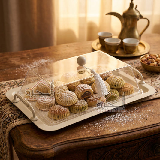 مضيفة حديد مع غطى اكريلك 41*12 سم