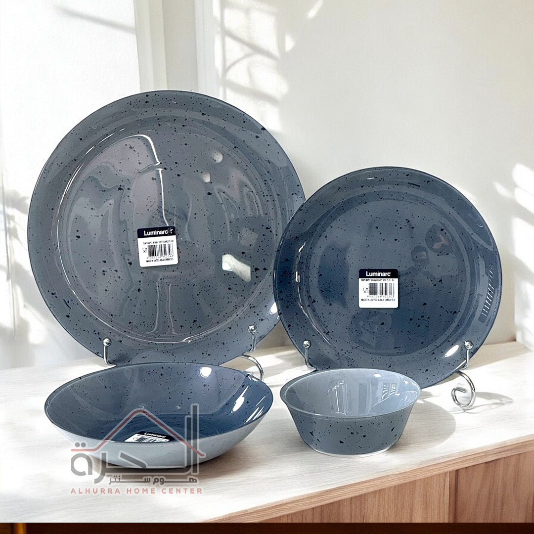 طقم صحون Luminarc Grey Ingmar 24 قطعة