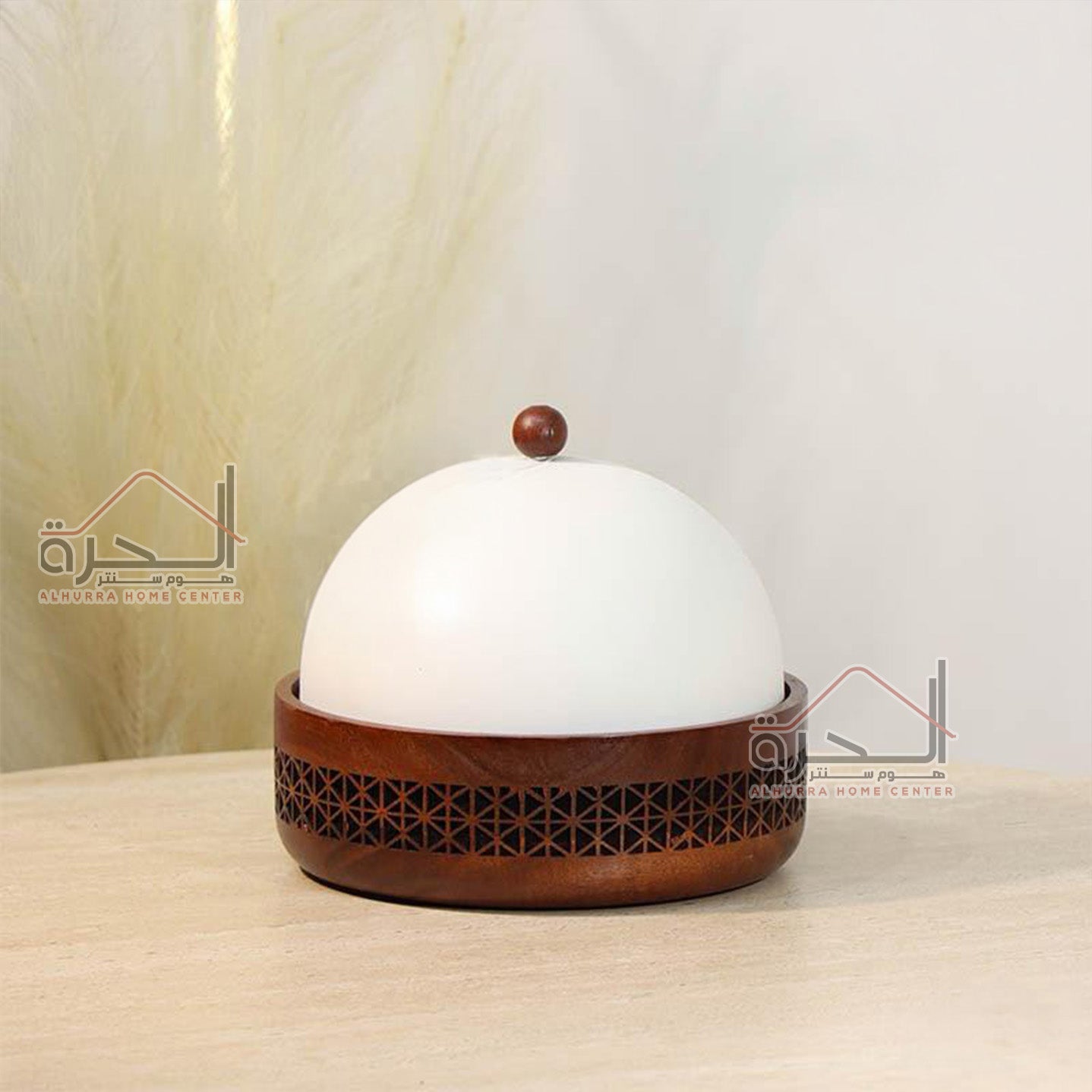 مضيفة حديد ابيض و خشب 20 سم