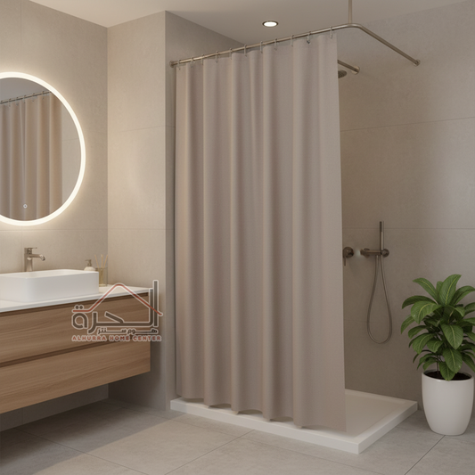 برداية حمام بني 240 سم Waterproof سادة