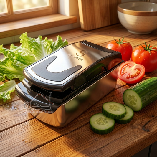 Supreme ماكنة سلطة 2 ب 1 ستانلس ستيل