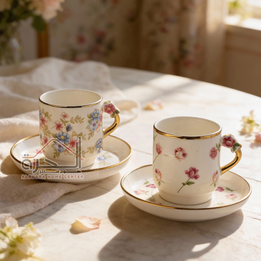 طقم فناجين قهوة مورد 12 فنجان