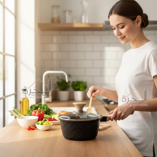 كسرولة جرانيت مع غطاء 16 سم MGC مدور