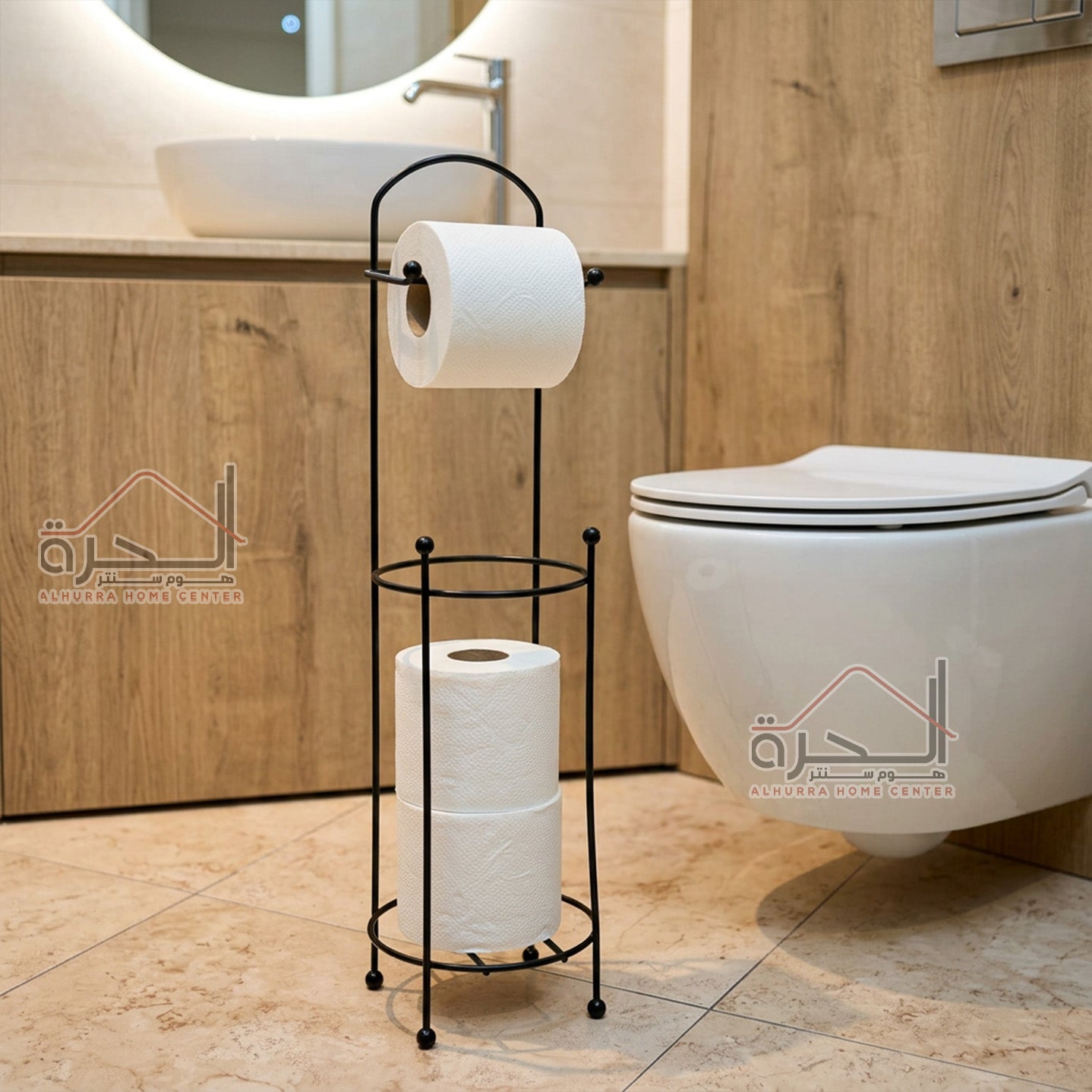 ستاند ورق تواليت اسود