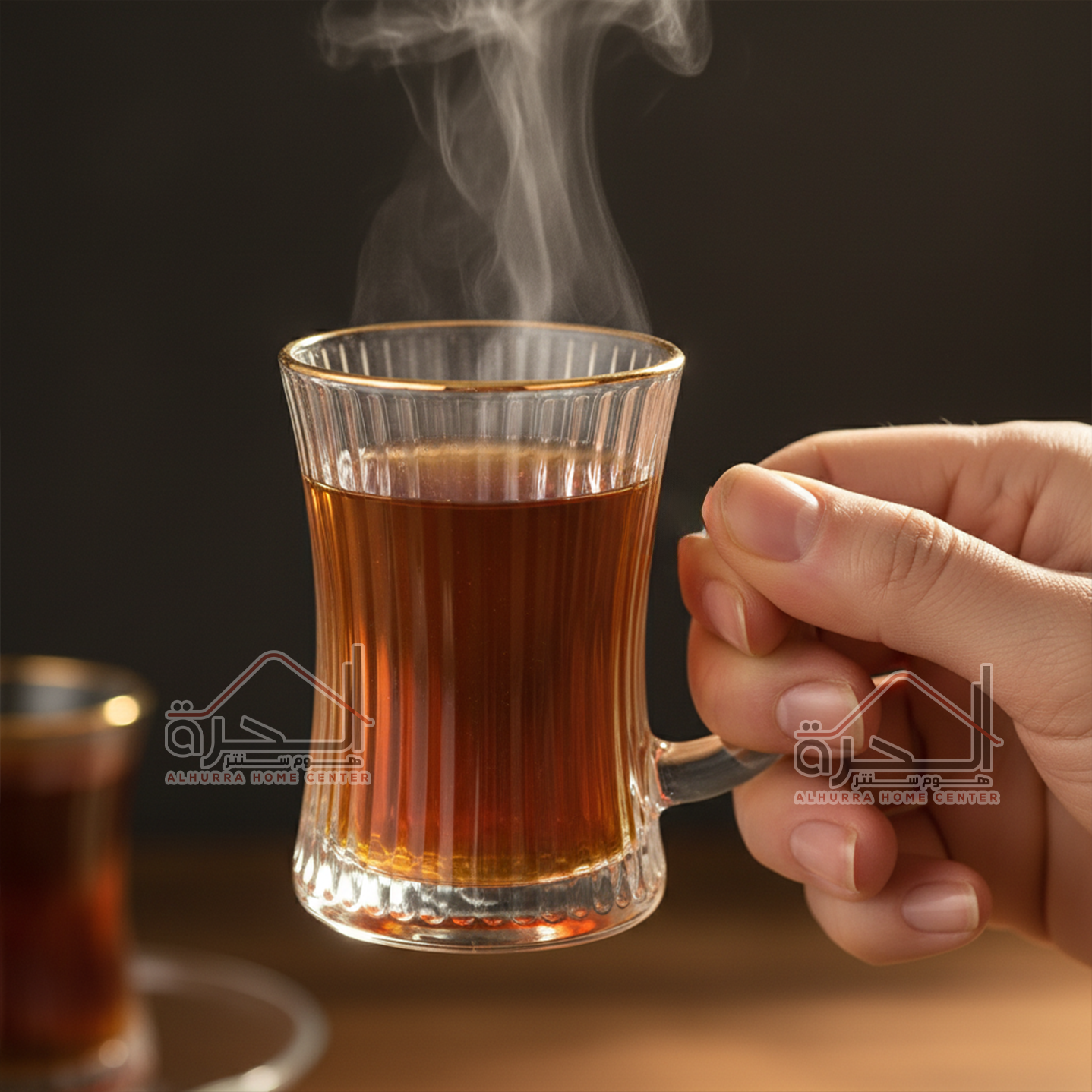 استكانة شاي حز ذهبي عدد 6