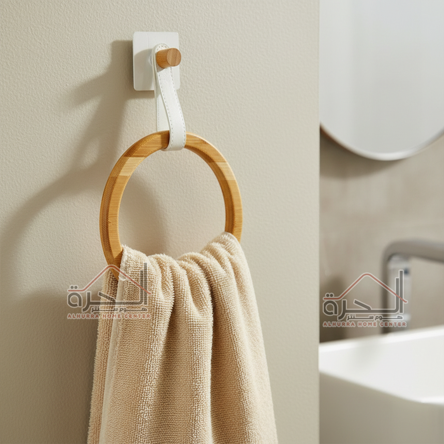 علاقة بشاكير حمام خشب تلزيق Bathlux
