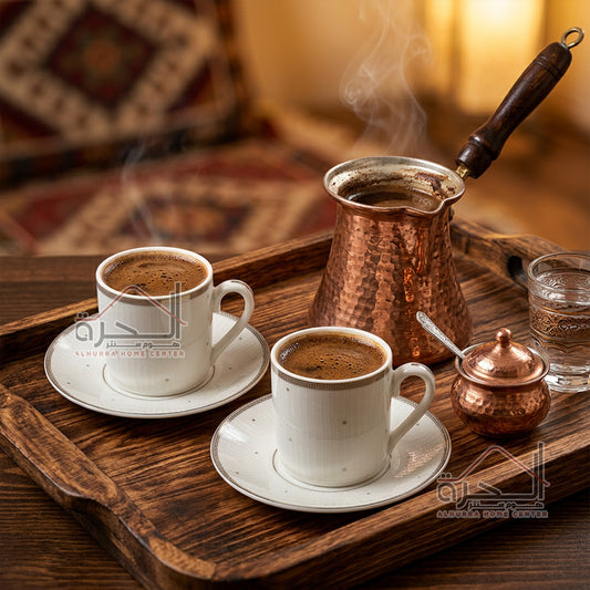 طقم فناجين قهوة بورسلان عدد 12