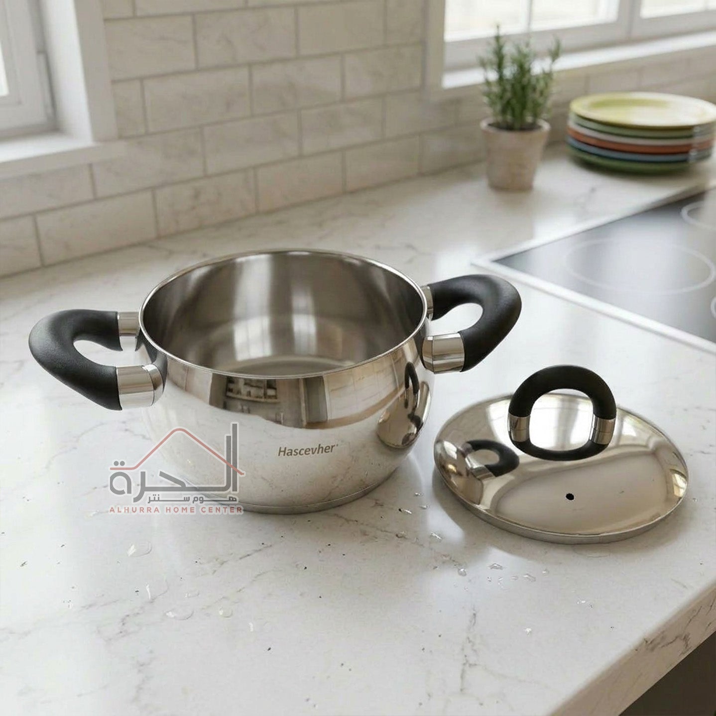 طقم طناجر ستانلس ستيل 4 قطع Hascevher