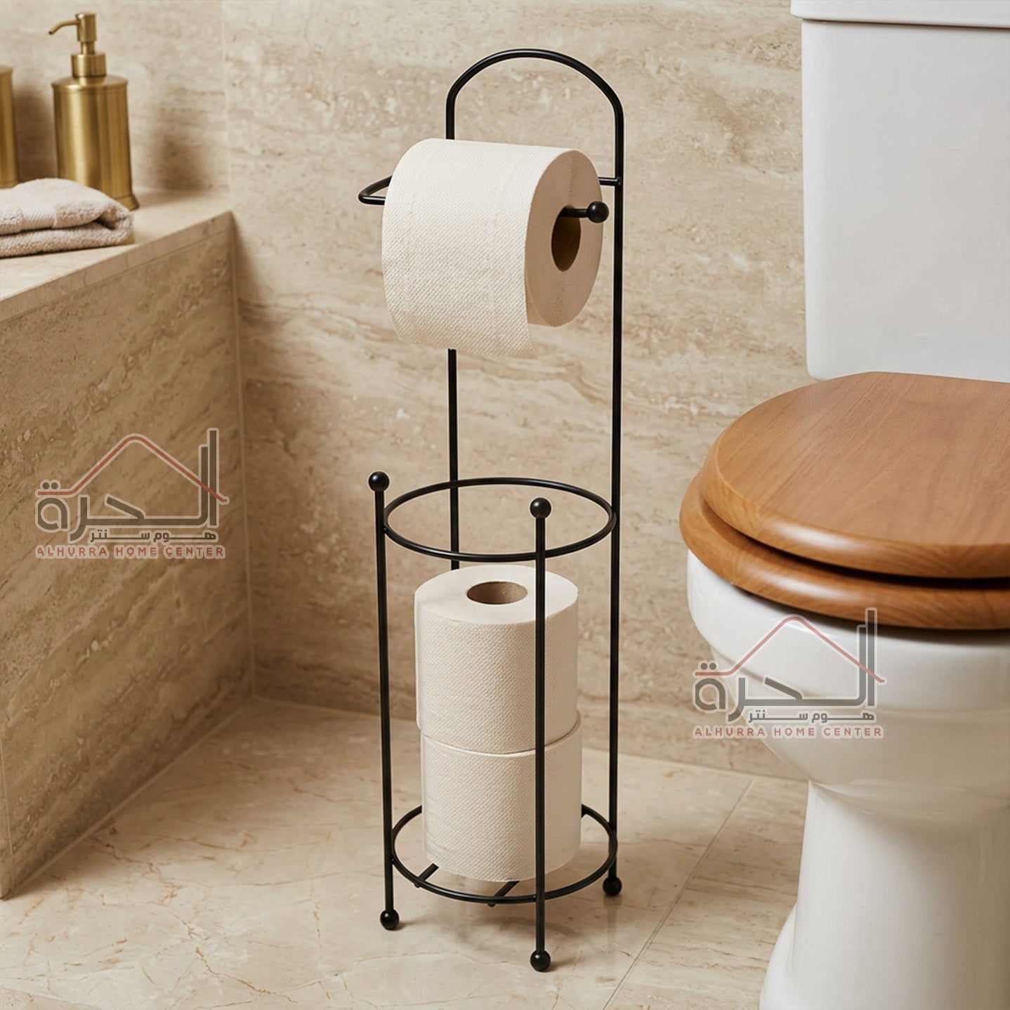 ستاند ورق تواليت اسود