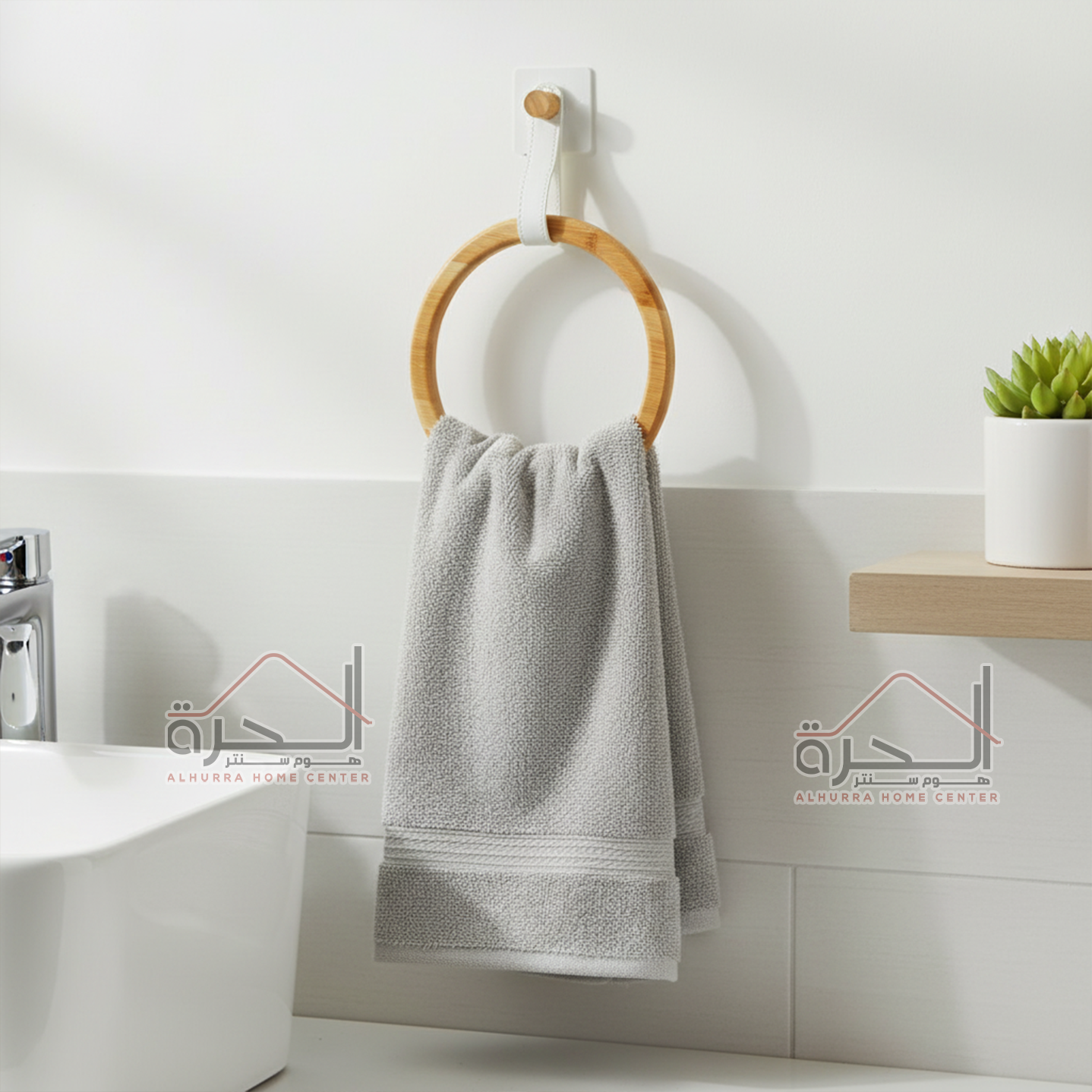 علاقة بشاكير حمام خشب تلزيق Bathlux