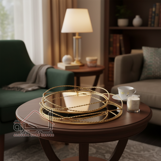 طقم صواني قطعتين مدور 2367